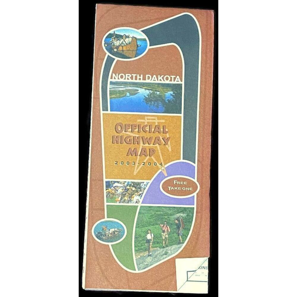 2003 North Dakota State Map Vintage Official Ephemera Auto Street Highway Road
